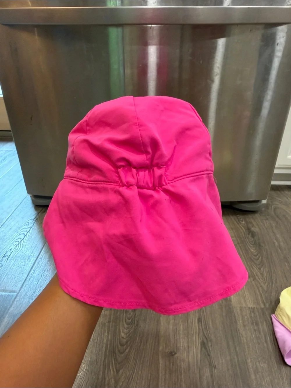 wonder nation Girls Sun Hat Trio - Hot Pink, Pastel Yellow/Pink, Blue Swirl